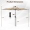 7.5 Feet Solar Umbrella with LED Lights and Crank Tilt for Patio Garden
